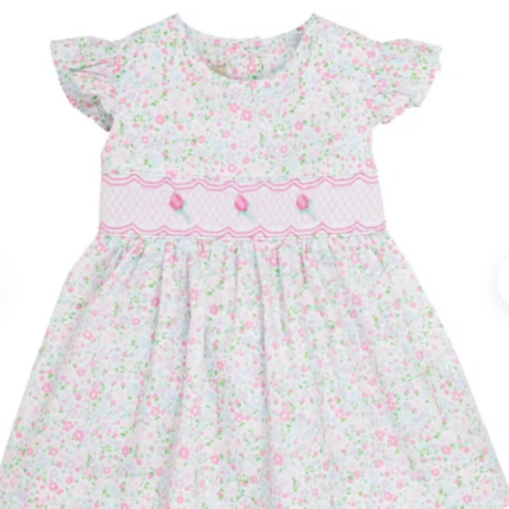 RARE TBBC Smocked Dress w Large Sash SPECIAL HTF Beaufort Bonnet Company NWT